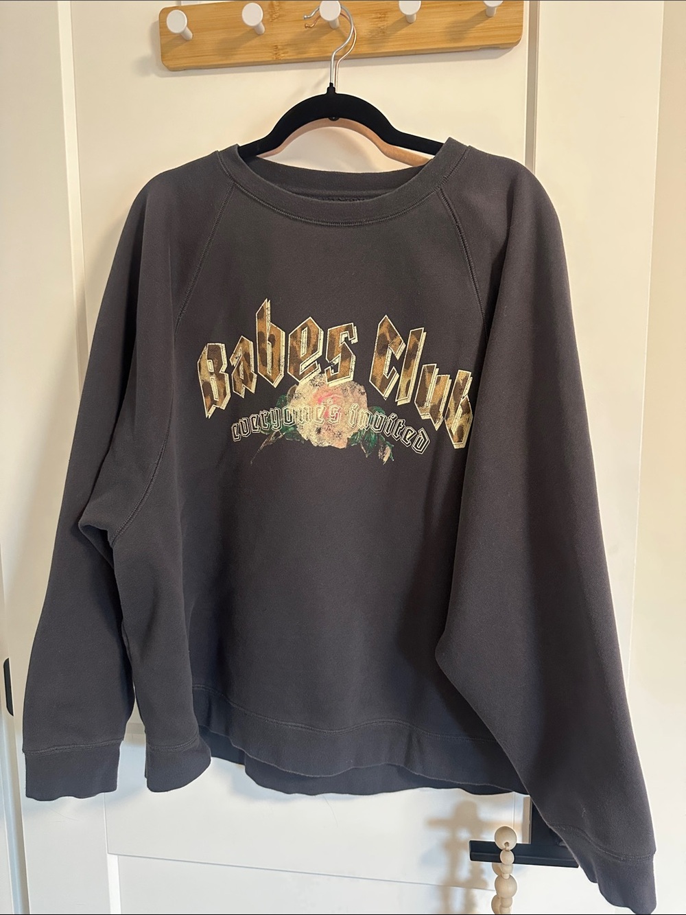 Brunette The Label Charcoal Crewneck Sweatshirt Graphic